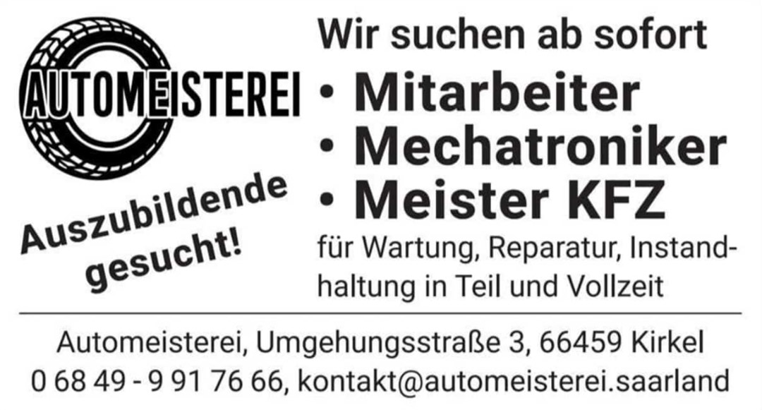 Automeisterei_Jobangebot